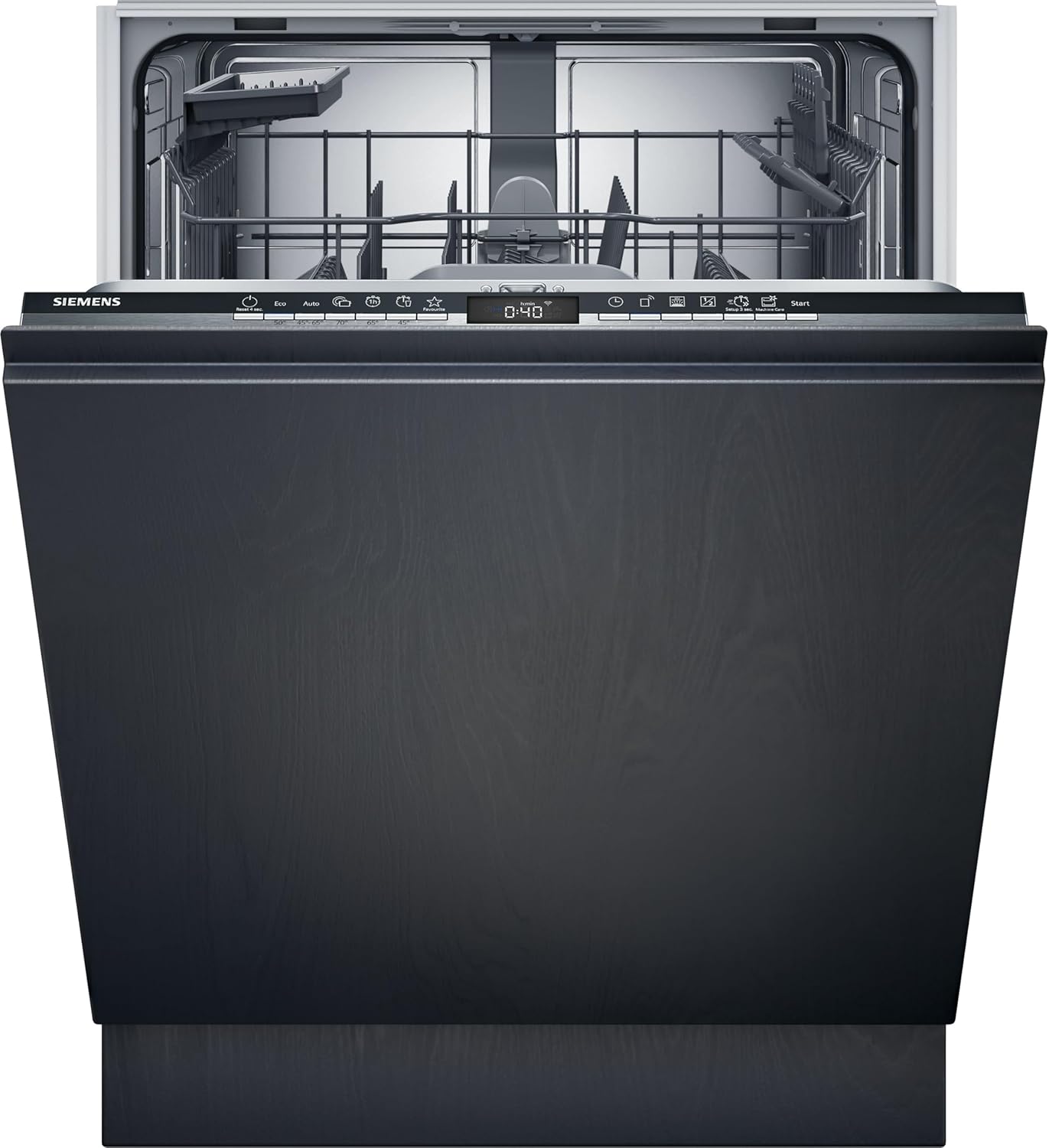 Siemens SN63EX06VE, iQ300 Smarter Geschirrspüler, Vollintegrierte Spülmaschine, 60 cm, Besteckschublade, Extra leise, varioSpeed, Automatische Türöffnung, Dreifach rackMatic, infoLight, intesiveZone