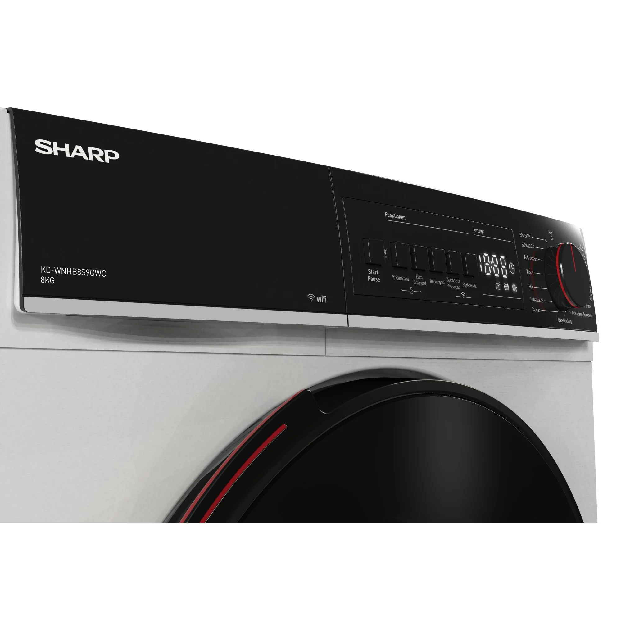 Sharp Wäschetrockner 8kg KD-WNHB8S9GWC-CH, Sensortrocknung