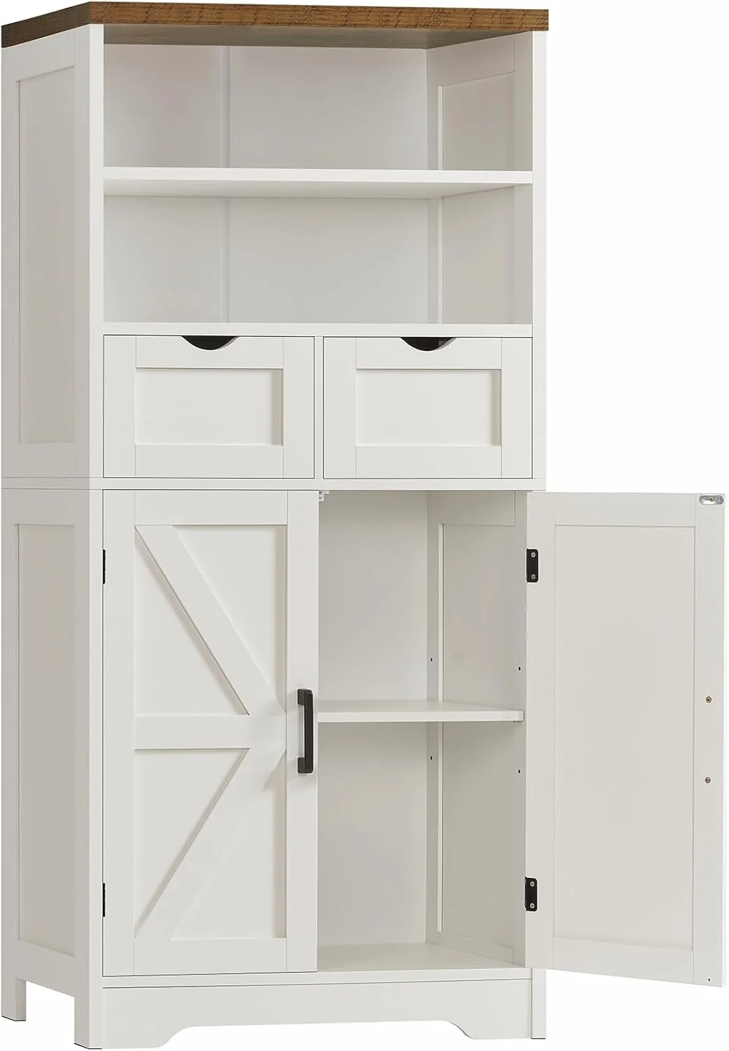 TEENFON Bathroom Storage Cabinet with Adjustable Shelf & Large Drawer