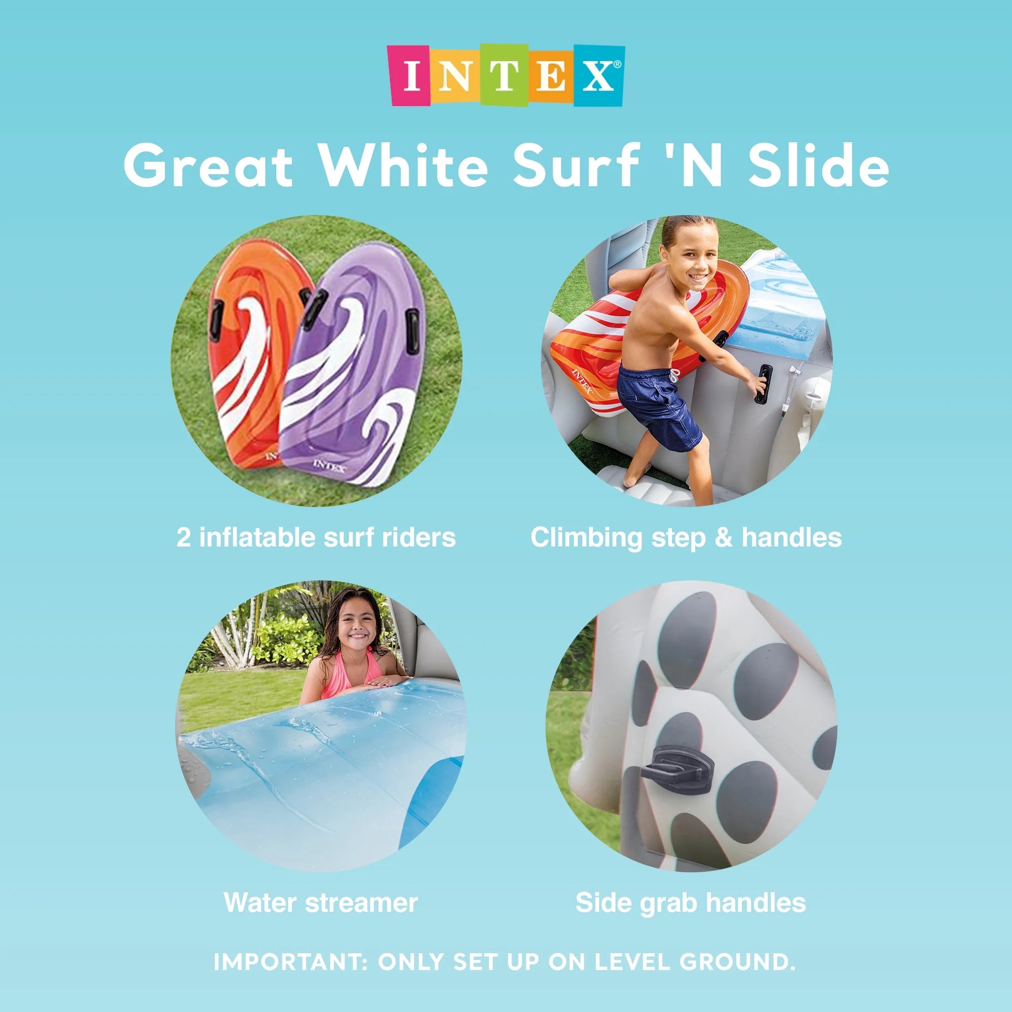 2025 Kit de reparación de 6 parches para tobogán acuático inflable Intex Surf ‘N Slide y Wet Set