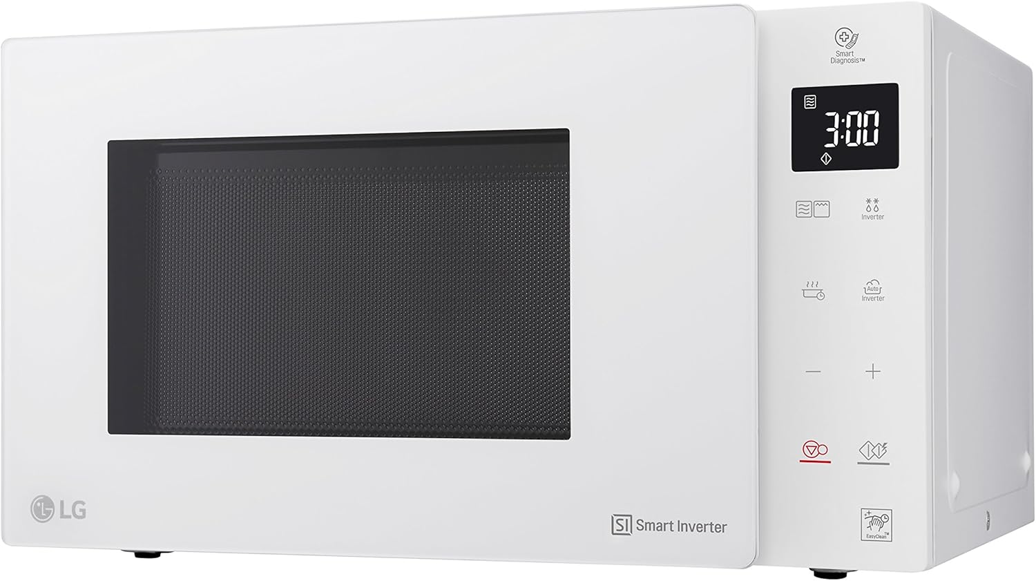 LG MH6535GIS Mikrowelle mit Inverter Technologie & Quarz Grill, 25 Liter Kapazitt, 1000 W, Automatikprogramme, einstellbare Leistungsstufen für optimales Garen und EasyClean-Funktion, Schwarz