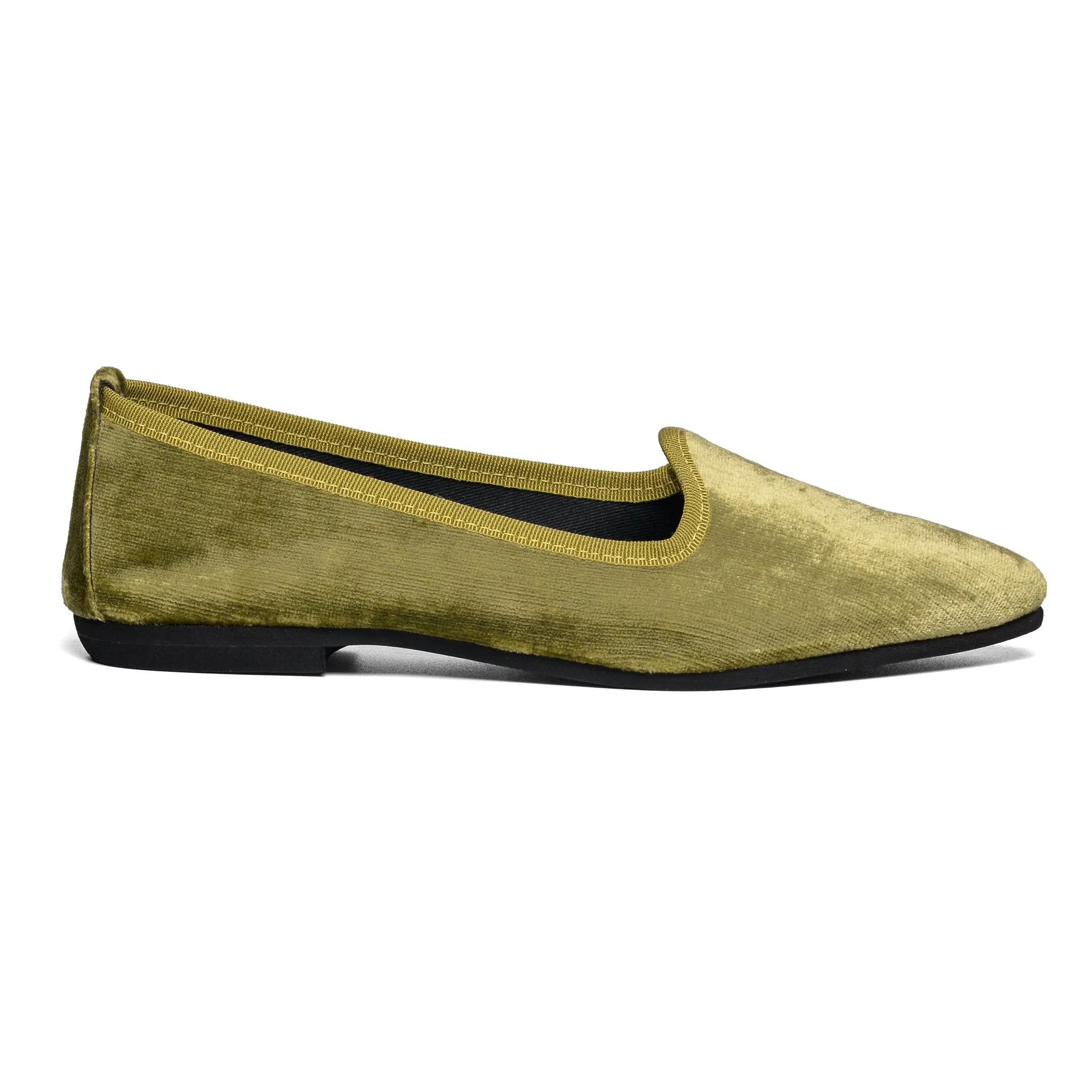 Scarpetta Flavia velluto perla verde