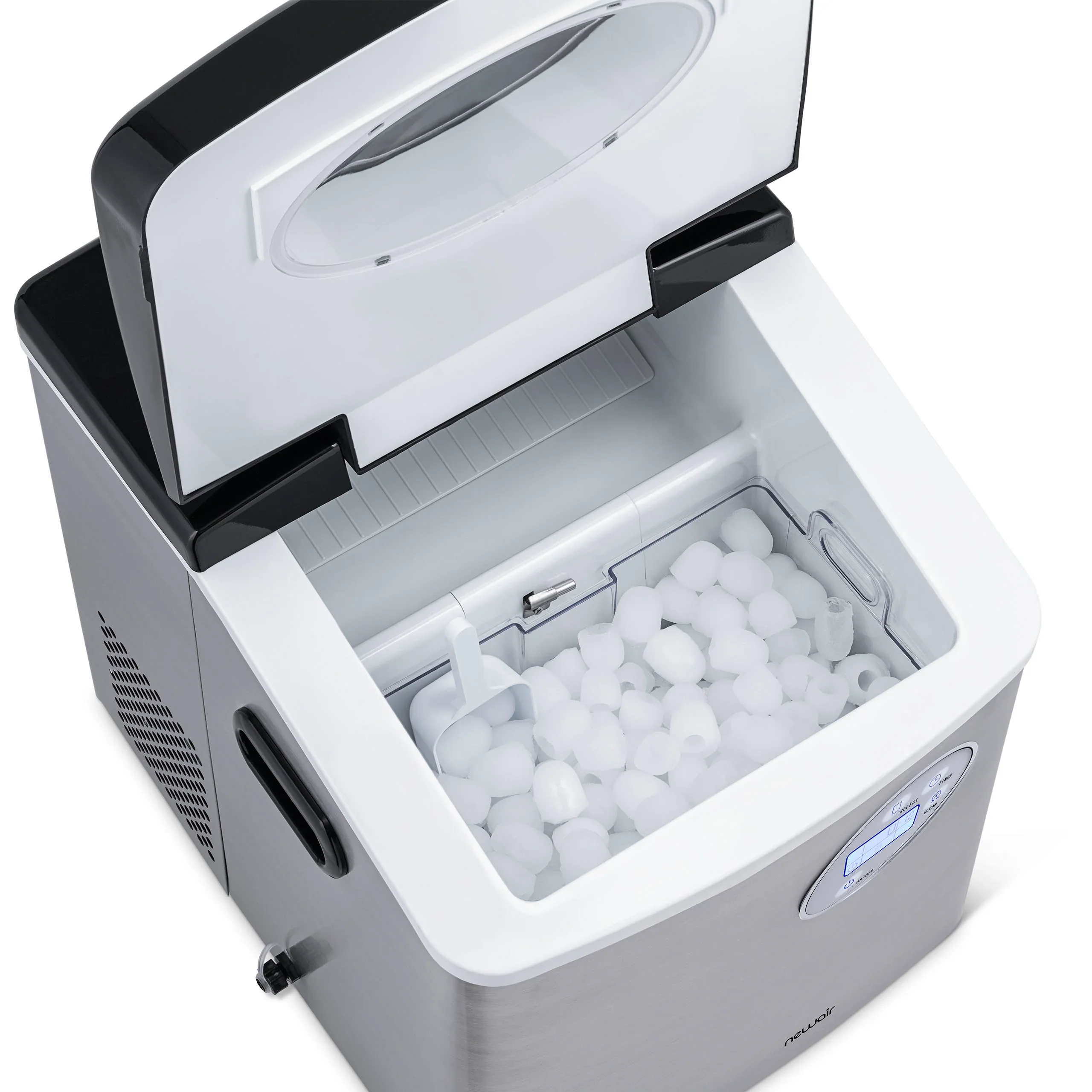 2025 Máquina de Hielo de Encimera Newair® – Cubos de Hielo en Forma de Bala, Rojo