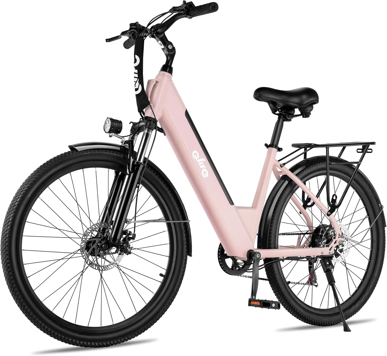 Qlife Cityone Electric Bike for Adults 26 Step-Through 22MPH Ebike with 2.1 Tire,UL2849 Certified Built-in Removable Battery,Peak 750W Motor Ebikes with 7 Speed, Commuter E Bicycle