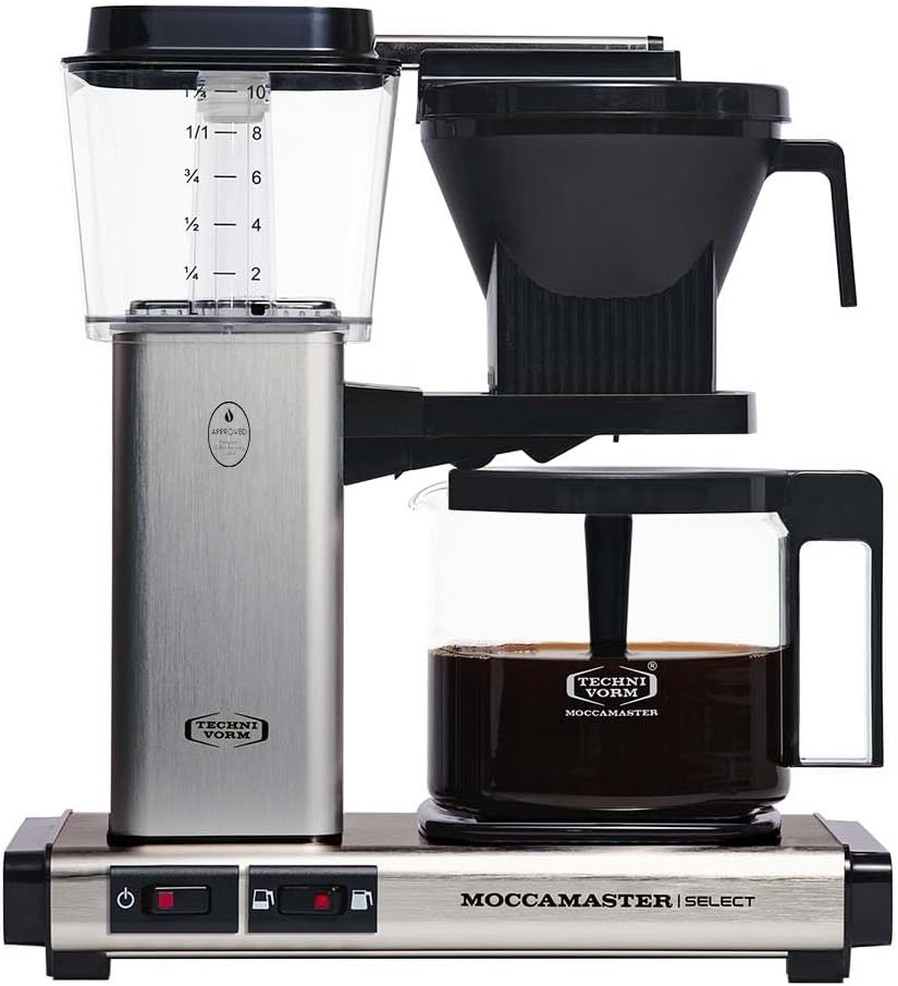 Moccamaster KBG Select, Kaffeemaschine, Retro Kaffeemaschine, Filterkaffee, Off-White, 1.25L