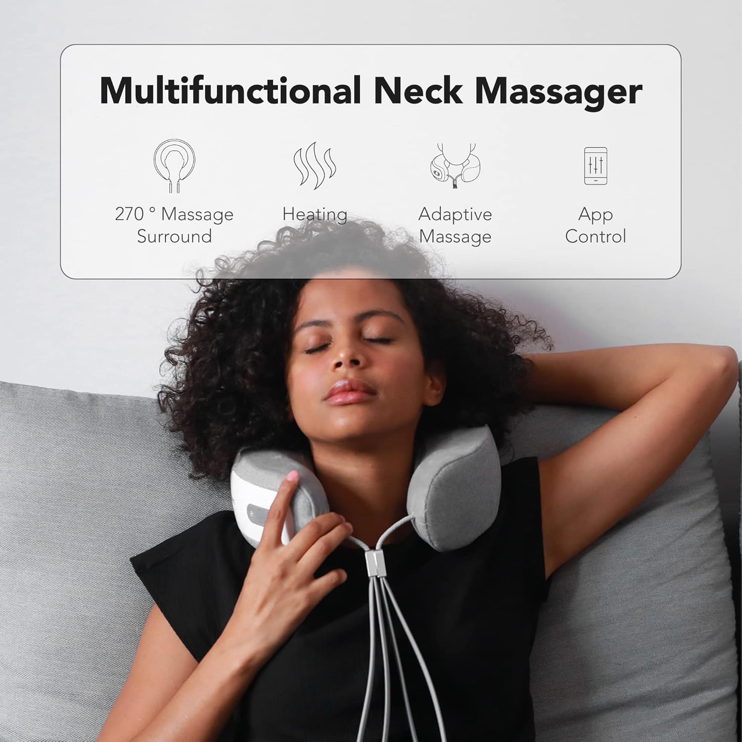 Breo iNeck 3Pro Shiatsu Electric Neck Massager with Heat, App Control, Lightweight, Ideal for Travel & Home Relaxation
