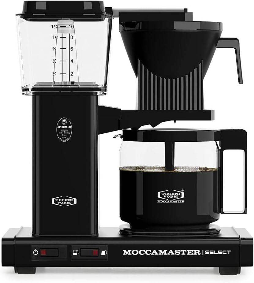 Moccamaster KBG Select, Kaffeemaschine, Retro Kaffeemaschine, Filterkaffee, Off-White, 1.25L