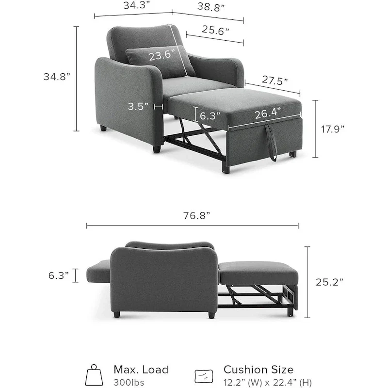 Mopio Sophie 4-in-1 Convertible Chair Bed