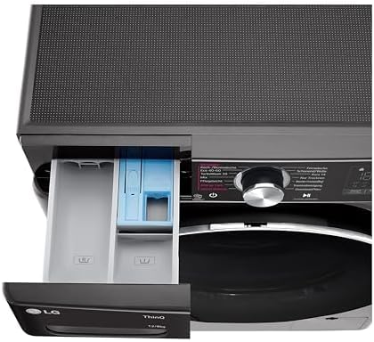 LG V7WD107H2E, Klasse E, Frontlader-Waschtrockner 10,5 - 7 kg, 1400 U/min, AI Direct Drive, Wi-Fi, Tiefenreinigung mit Dampf, TurboWash, Größere Kapazität, 62 x 60 x 85 cm ꟷ Weiß