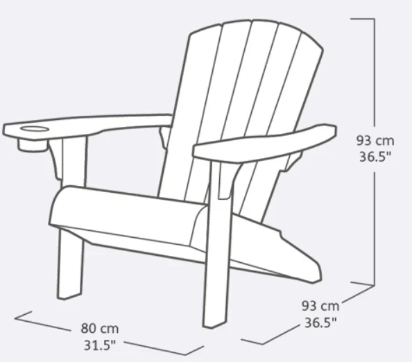 2025 Silla Adirondack Keter Alpine – Blanca