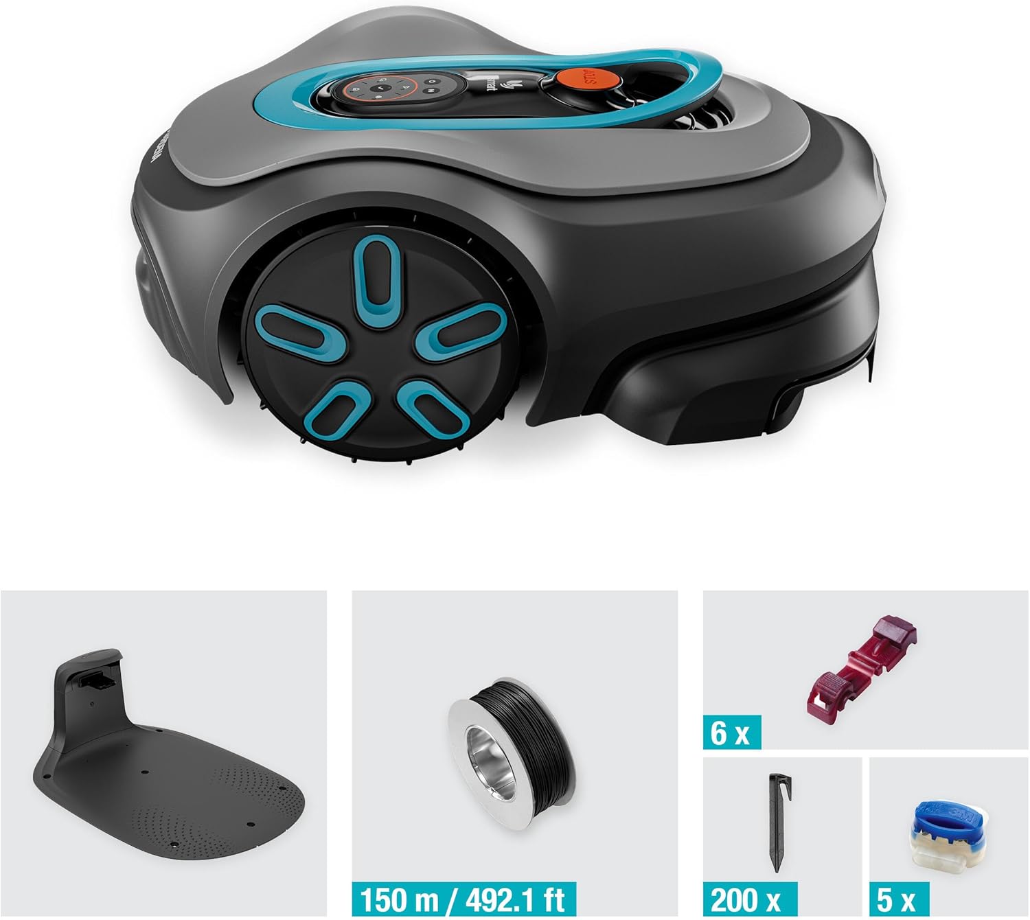 Gardena smart SILENO pro 600 m² Mähroboter, für Rasenflächen bis 600 m², LONA Intelligence, Trim-to-Edge, DuoConnect, leiser Betrieb, intelligenter Mäher mit App Steuerung (19802-20)