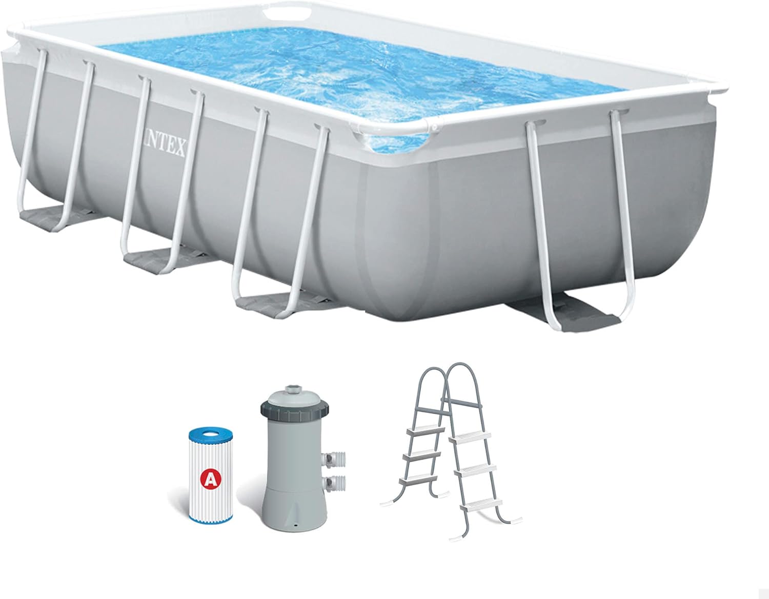 Intex 55210 - Piscina Rectangular Prism Frame 300x175x80 cm con depuradora