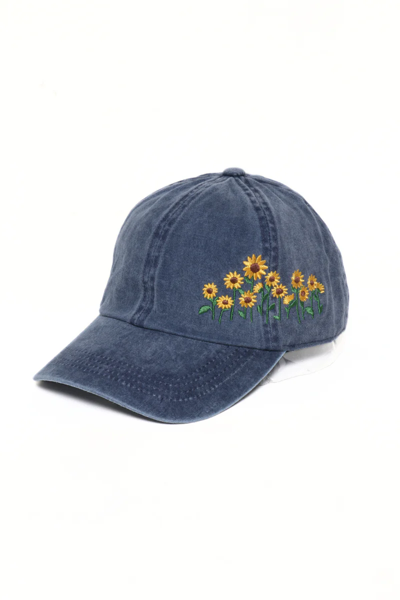 Sunflowers Cotton Baseball Hat