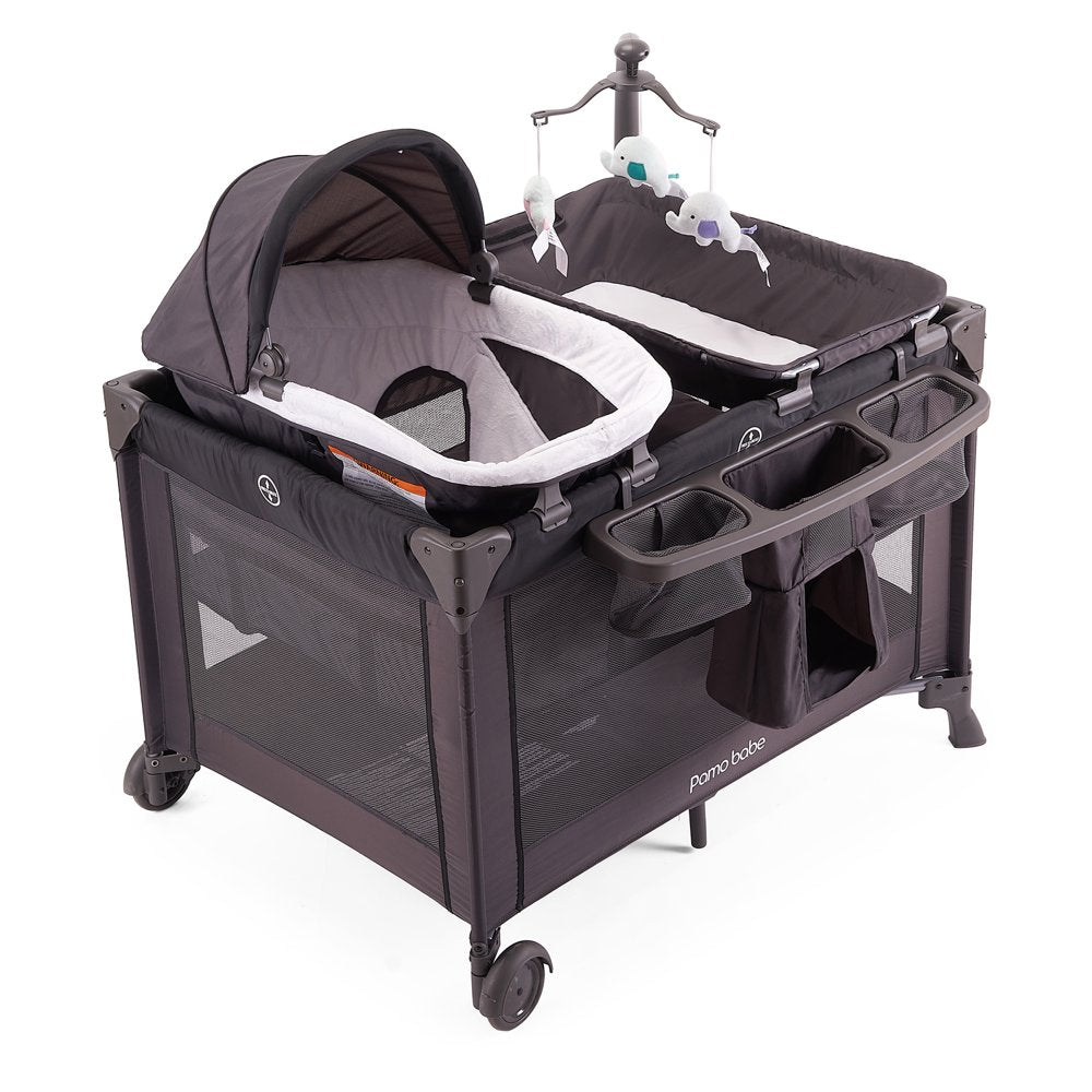 Pamo Babe Unisex Nursery Center Playard with Bassinet & Changing Table