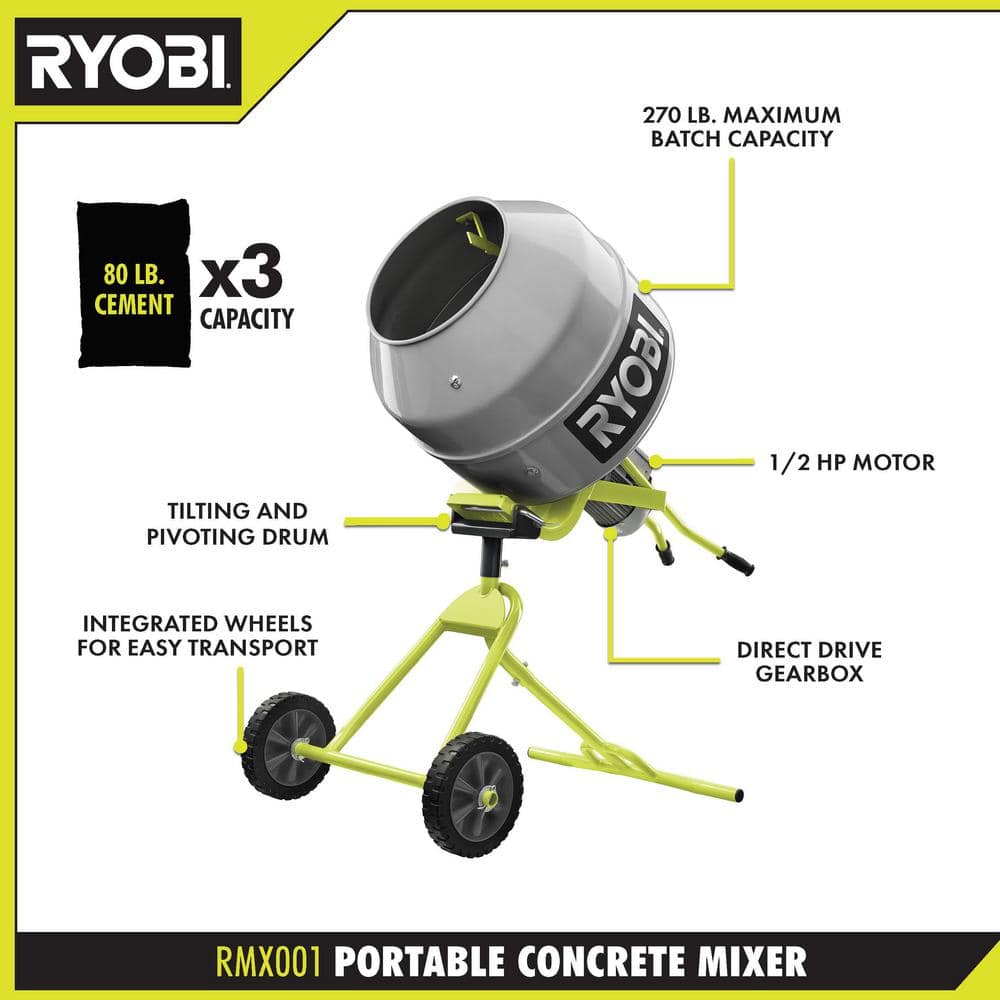 5.0 cu. ft. Portable Concrete Mixer RMX001