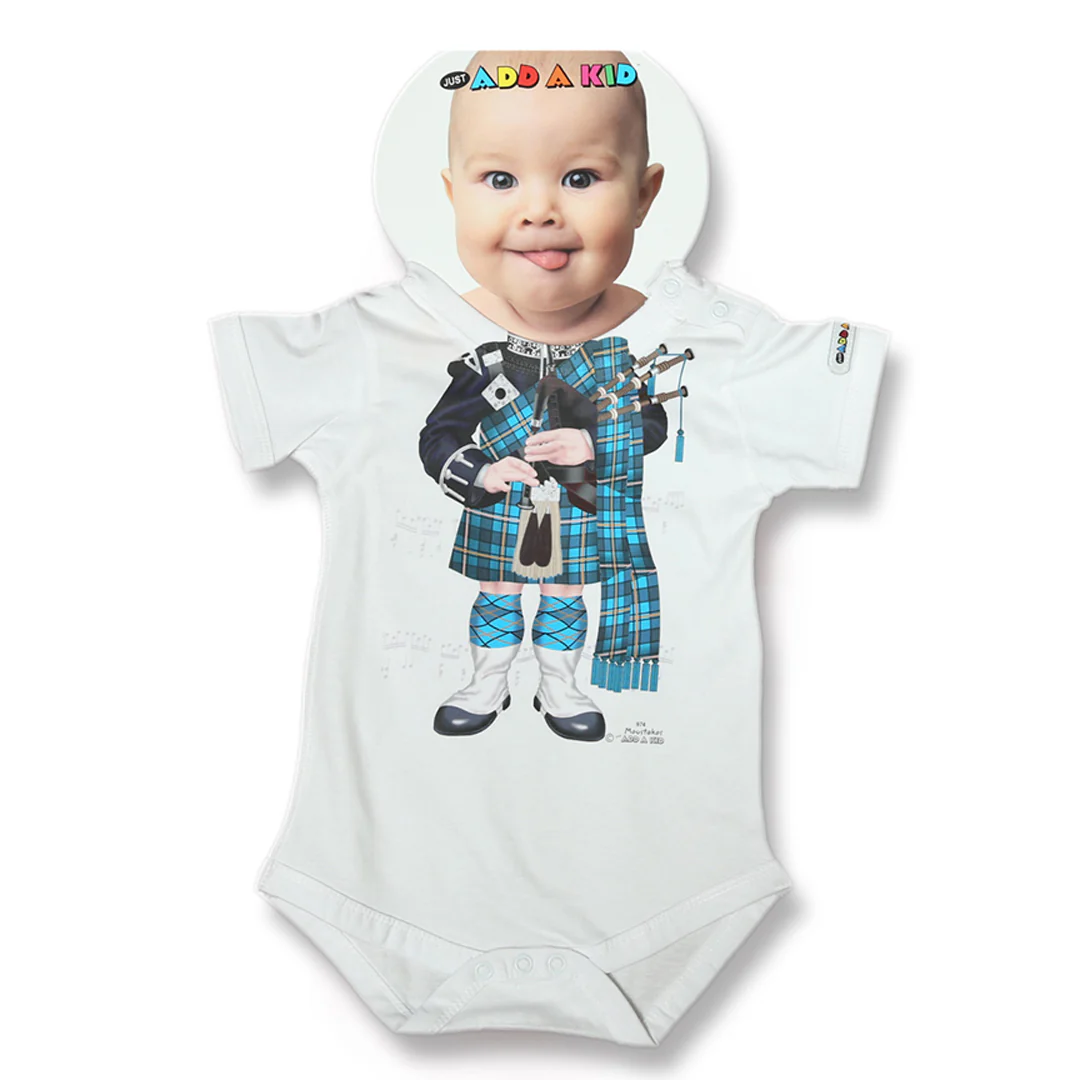 Child's Onesie Bagpiper Blue (6 Months)
