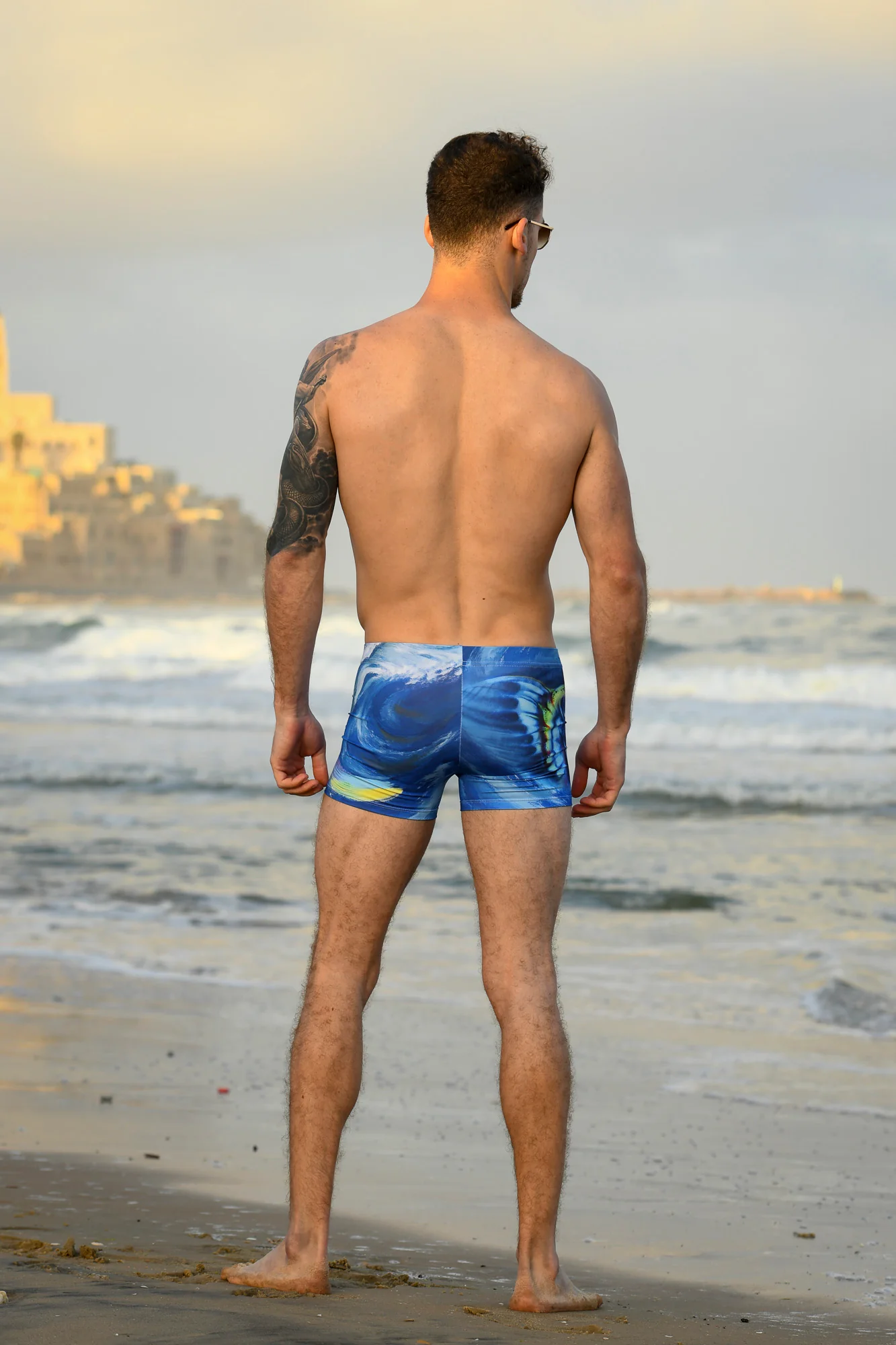 Waves men swimwear trunks