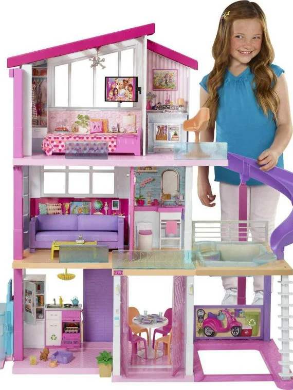 2025 Casa de ensueño Barbie con más de 70 accesorios, ascensor funcional, luces y sonidos