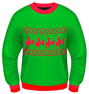Ugly Christmas Sweater Reindeer Games Adult Sweater 8606