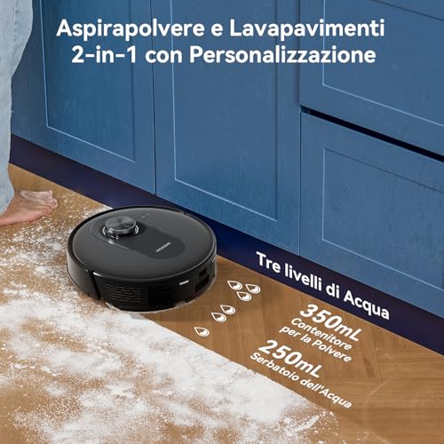 Proscenic Robot Aspirapolvere Lavapavimenti Intelligente
