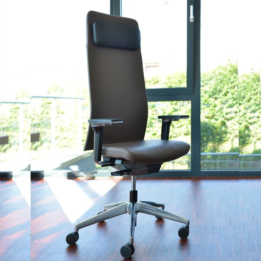 2025 Sillón Ejecutivo Ergonómico de Cuero Auténtico lento Matrix MT14 – EL SILLÓN EJECUTIVO para un Trabajo Cómodo – Fabricado en Alemania – Garantía de 30 Años