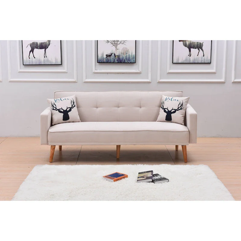 Modern Adjustable 3-position Sleeper Sofa Futon