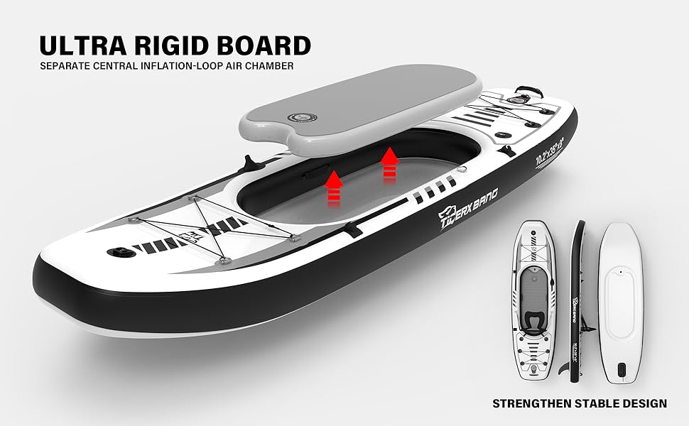 kayak with ultra rigid board
