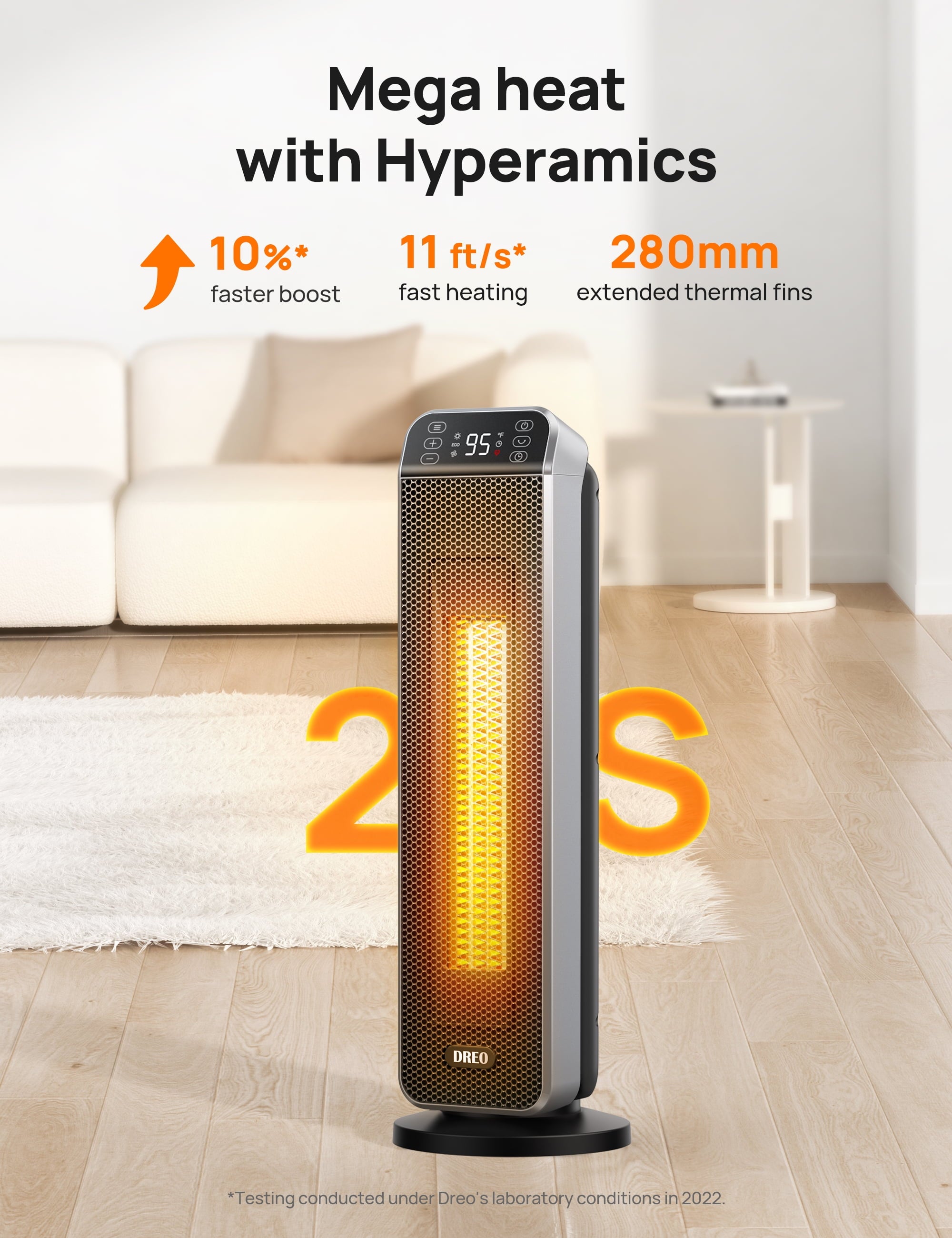 Dreo Space Heater for Inside, Electric Heater for Home with Remote, 24