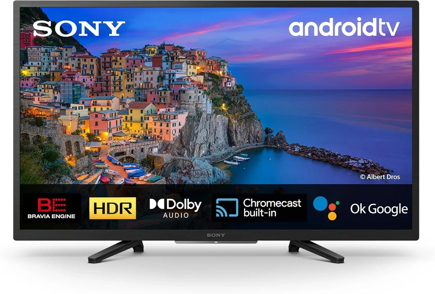 2026 BRAVIA KD32W804 - Smart TV 32 Pulgadas HD Ready (Alto Rango Dinámico HDR, Android TV) Negro, Modelo 2022