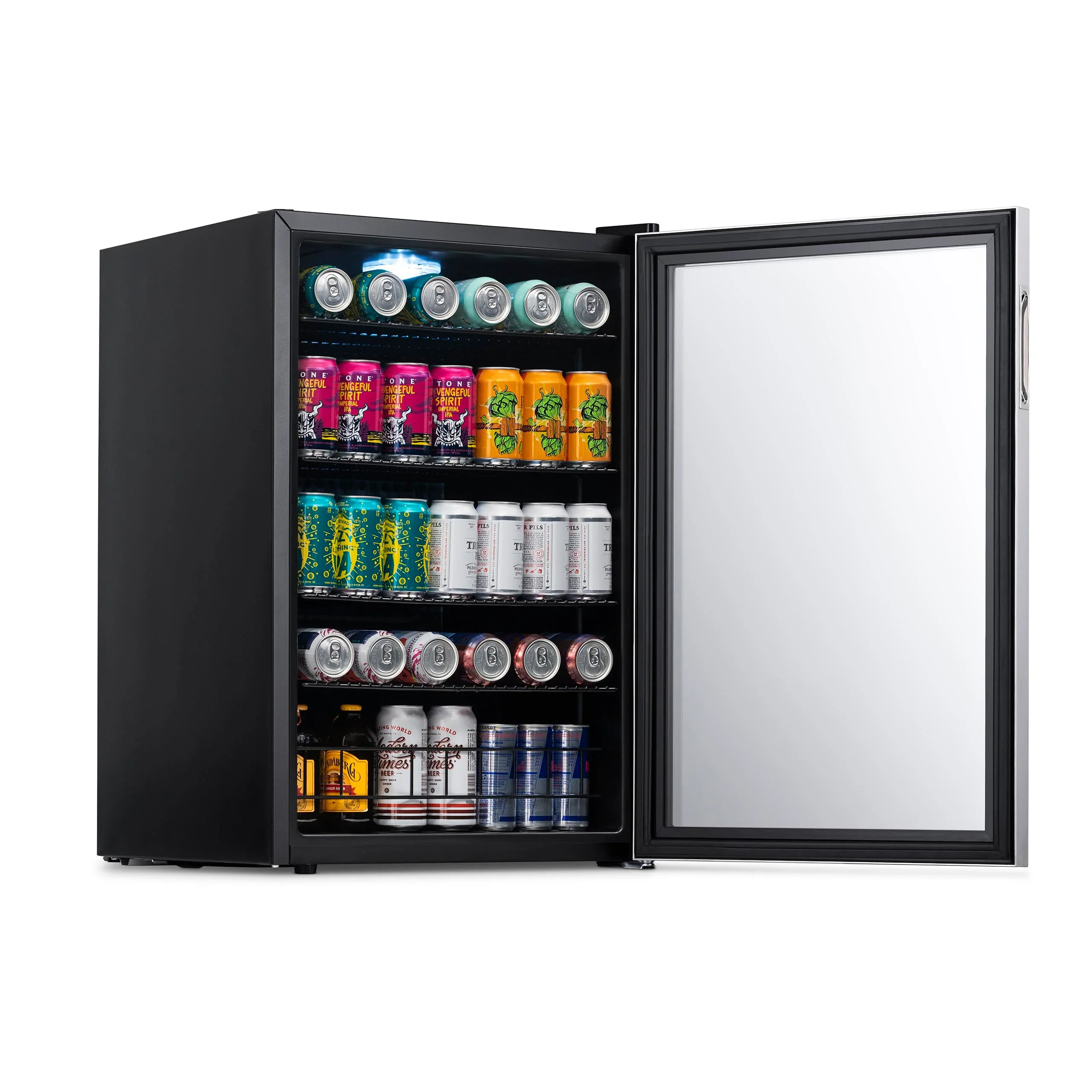 2025 Newair® Refrigerador de Bebidas Independiente en Acero Inoxidable – 160 Latas – 21,3