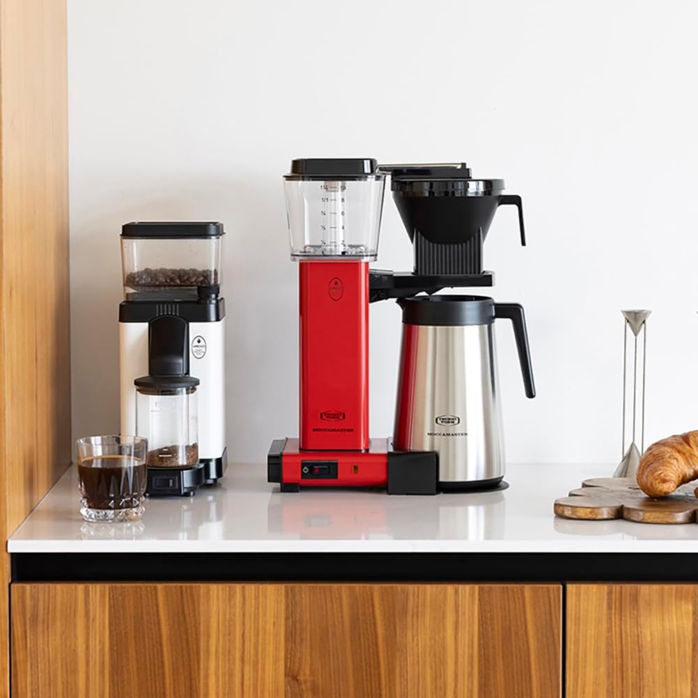 Moccamaster KBGT, Filterkaffeemaschine mit Thermoskanne, Filterkaffeemaschine, Off-White, 1.25L