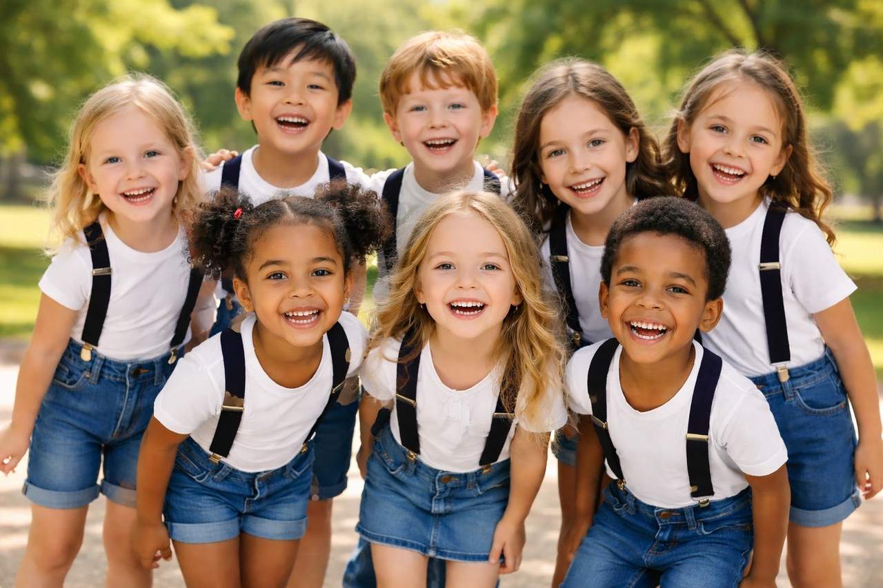 Black Child Suspenders 30
