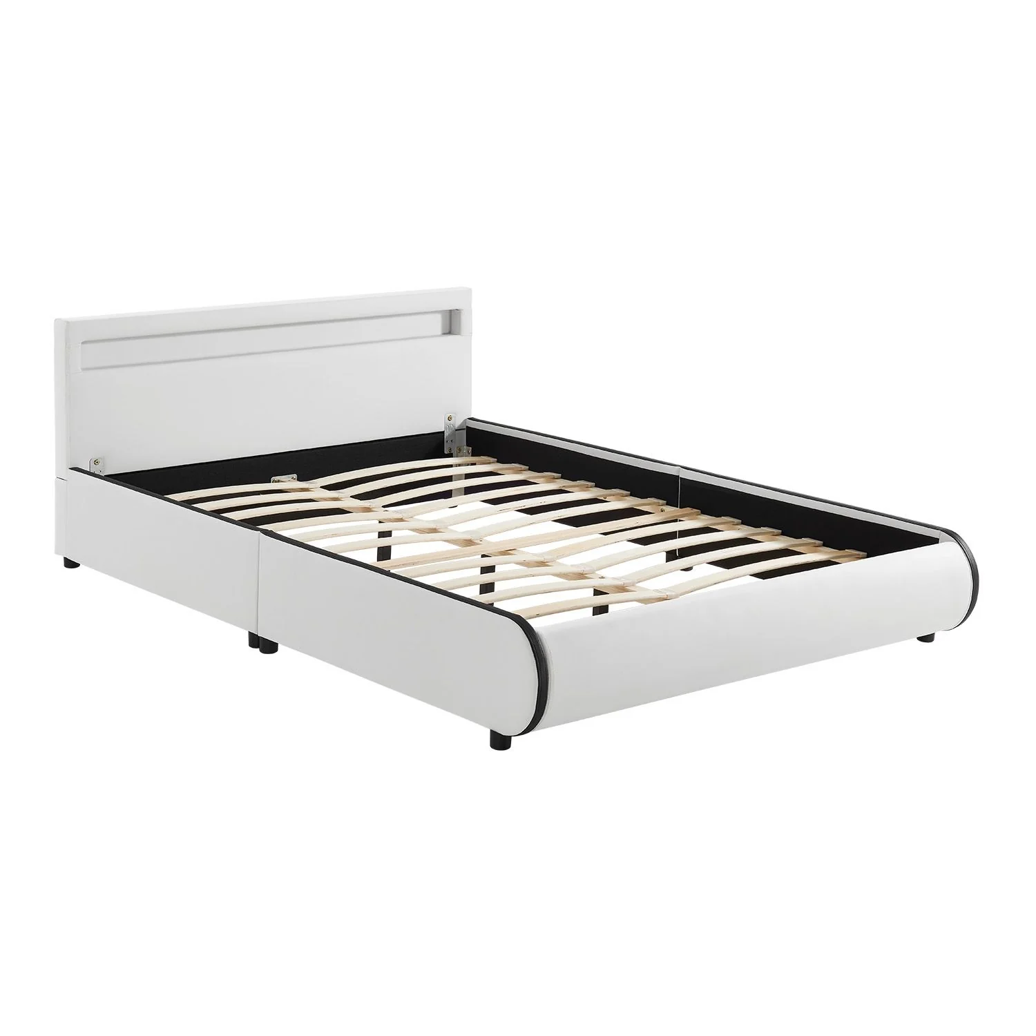 2025 Cama tapizada Sevilla 140x200 cm en blanco