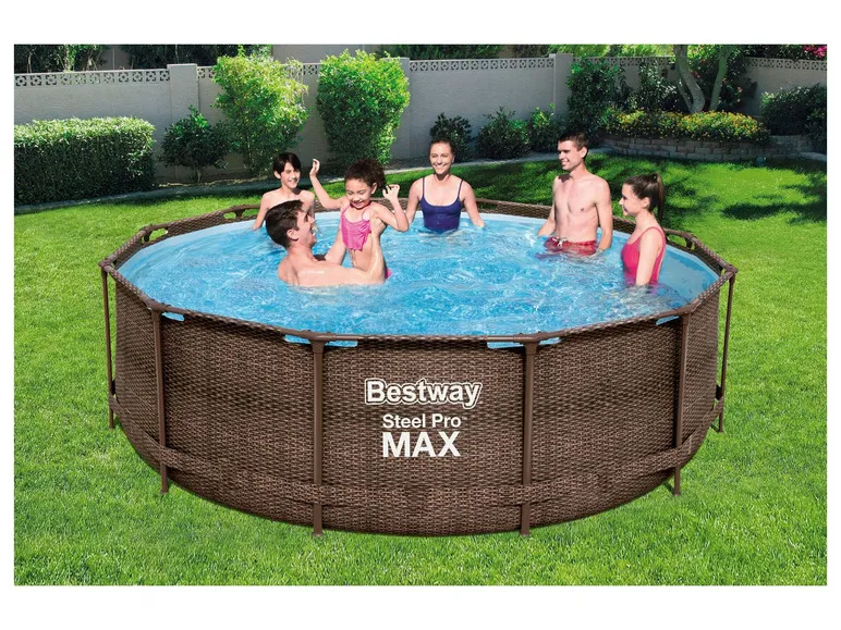 »Steel Pro Max™ DELUXE SERIES™« Set piscina con struttura, pompa filtro e scaletta