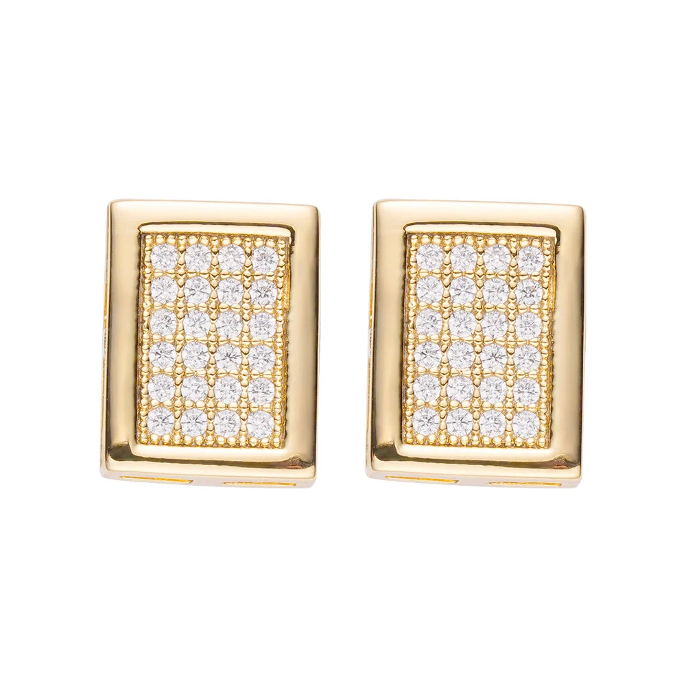 Big Daddy Pave Diamond Square Iced Out Earring