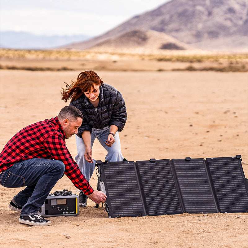 2025 Panel Solar Portátil Litheli 100W – Compacto, eficiente y resistente