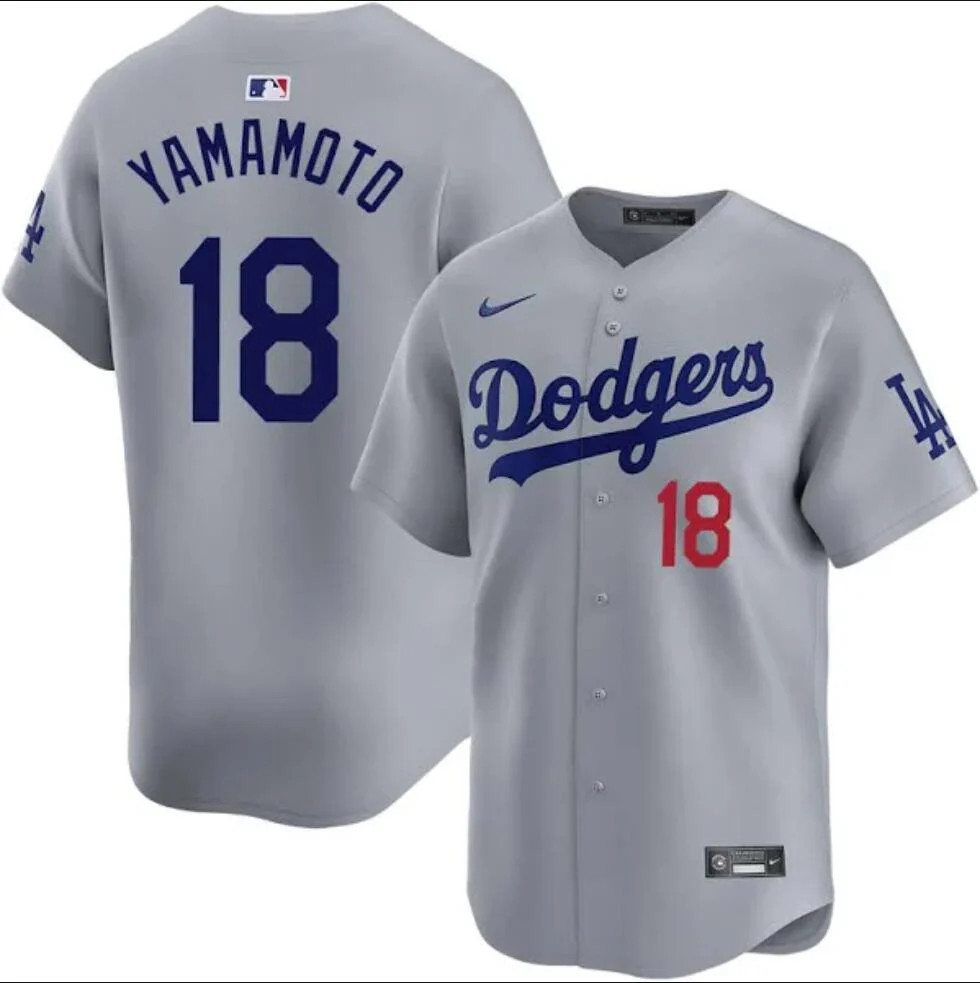 Men's #18 Yoshinobu Yamamoto Los Angeles Dodgers Baseball Jersey