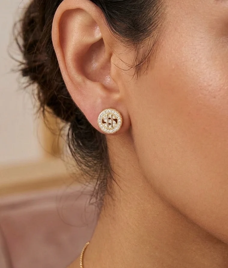 Big Daddy Cluster Dollar Sign Iced Out Earring