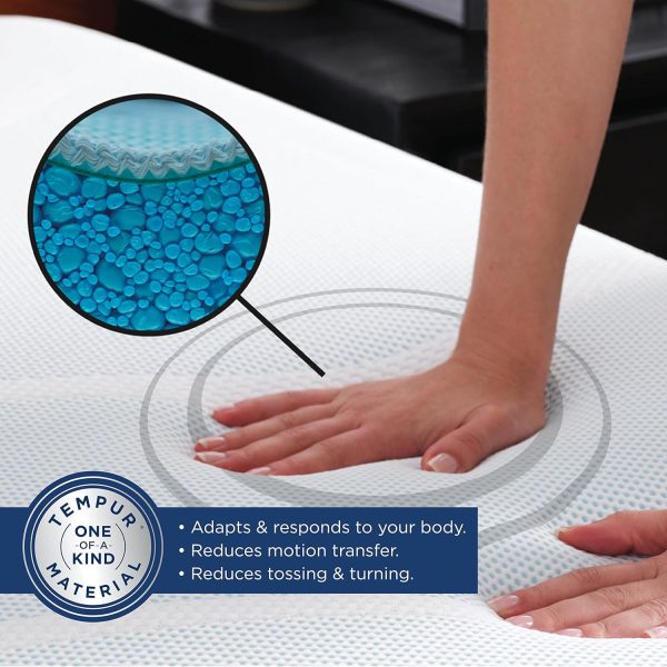 11182130DTC TEMPUR Supreme 3-Inch Medium Firm Mattress Topper, Twin, White