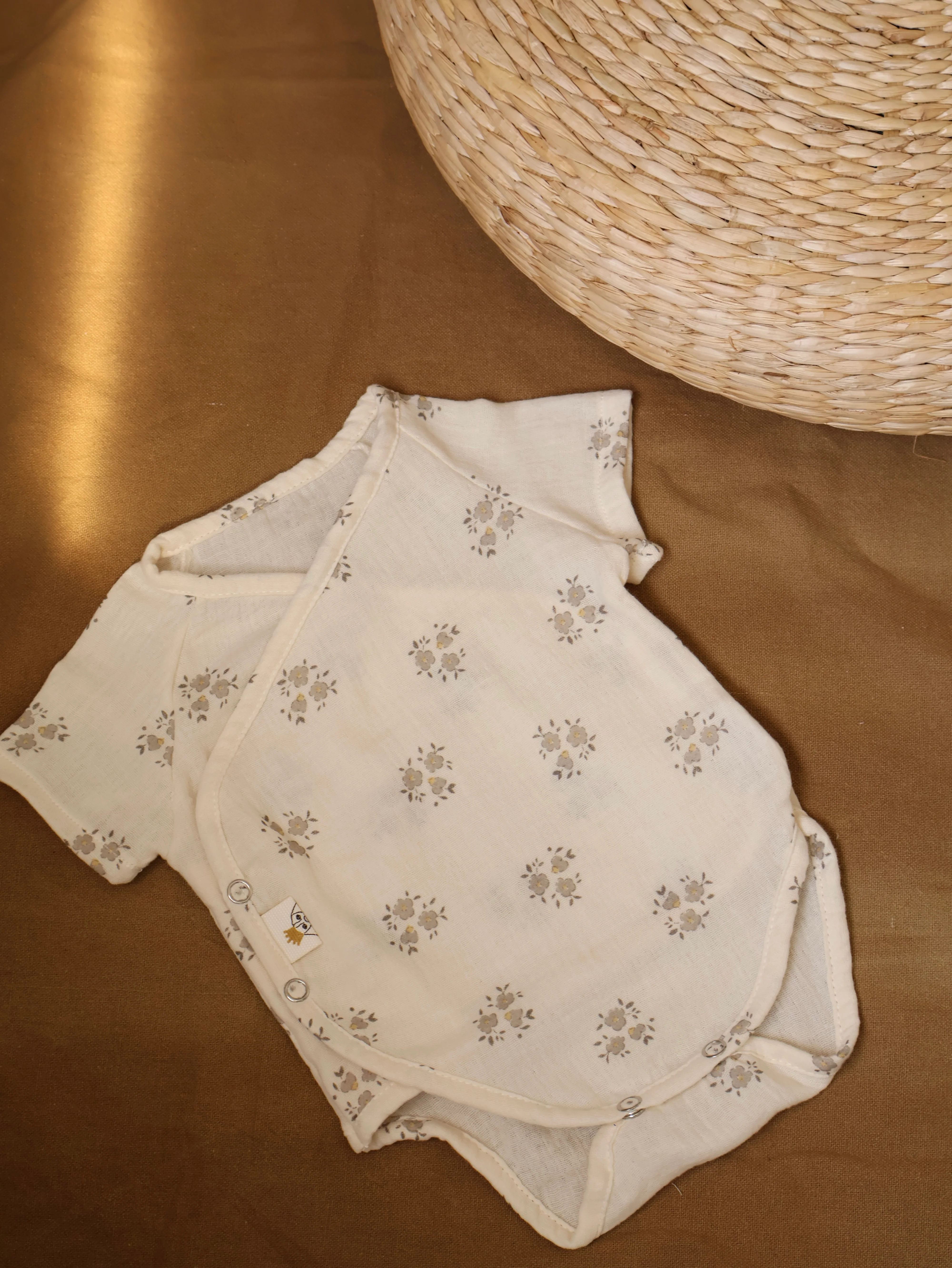 Body Manga Corta Gasa SIA Gris