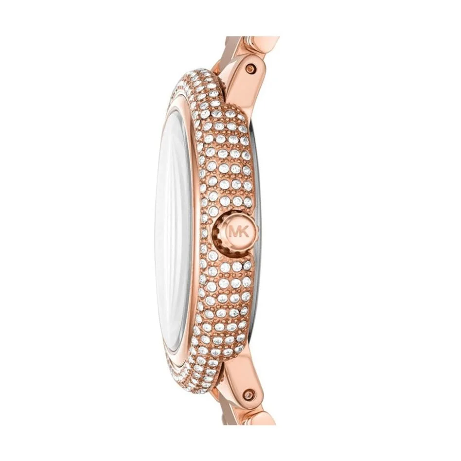 Michael Kors Taryn Pavé White Dial Rose Gold Women's Watch - MK4460