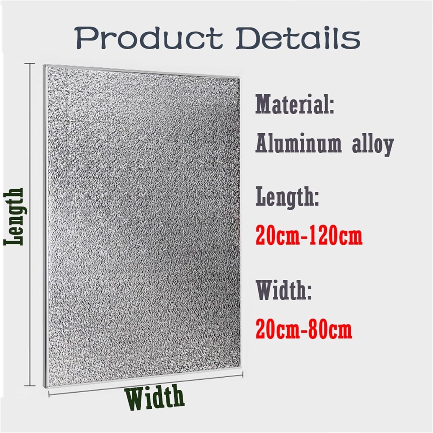 Generisch Hochtemperatur-Spritzschutz für die Küche - 20/40/60/80/90/120 cm Kühlschrank-Isolierplatte für Kaffeemaschinen und Thermoskannen, Kühlschrankschutz (50 cm x 40 cm)