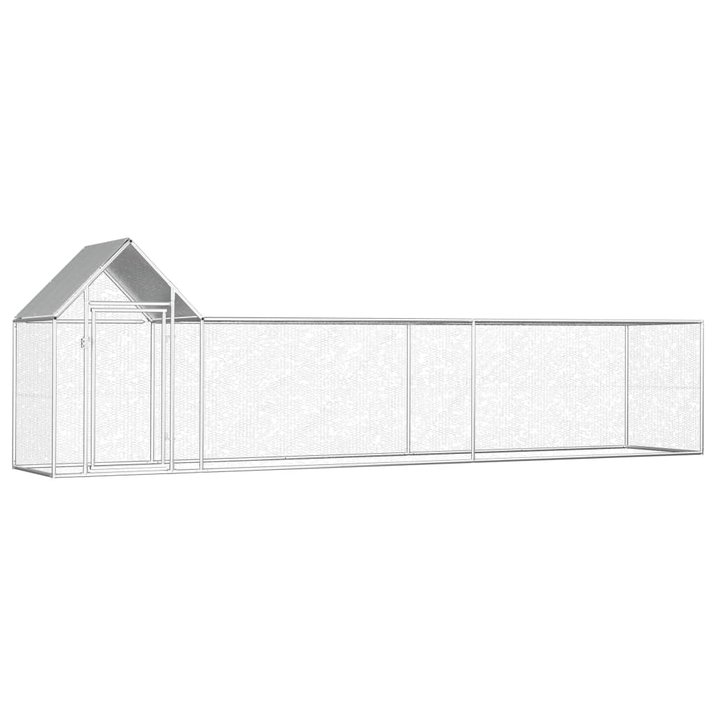 2025 Jaula para gallinas de acero 5 x 1 x 1,5 m – Recinto exterior seguro para aves de corral y pequeños animales