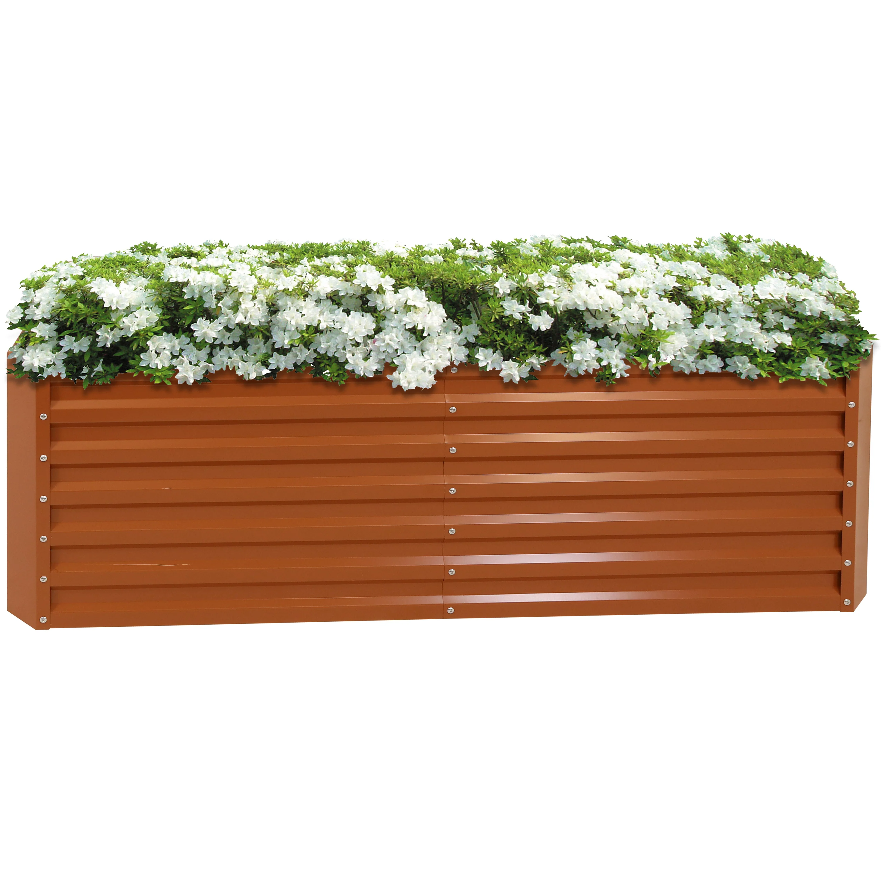 2025 Cama Elevada Rectangular para Jardín Sunnydaze de Acero Galvalume - 180 cm