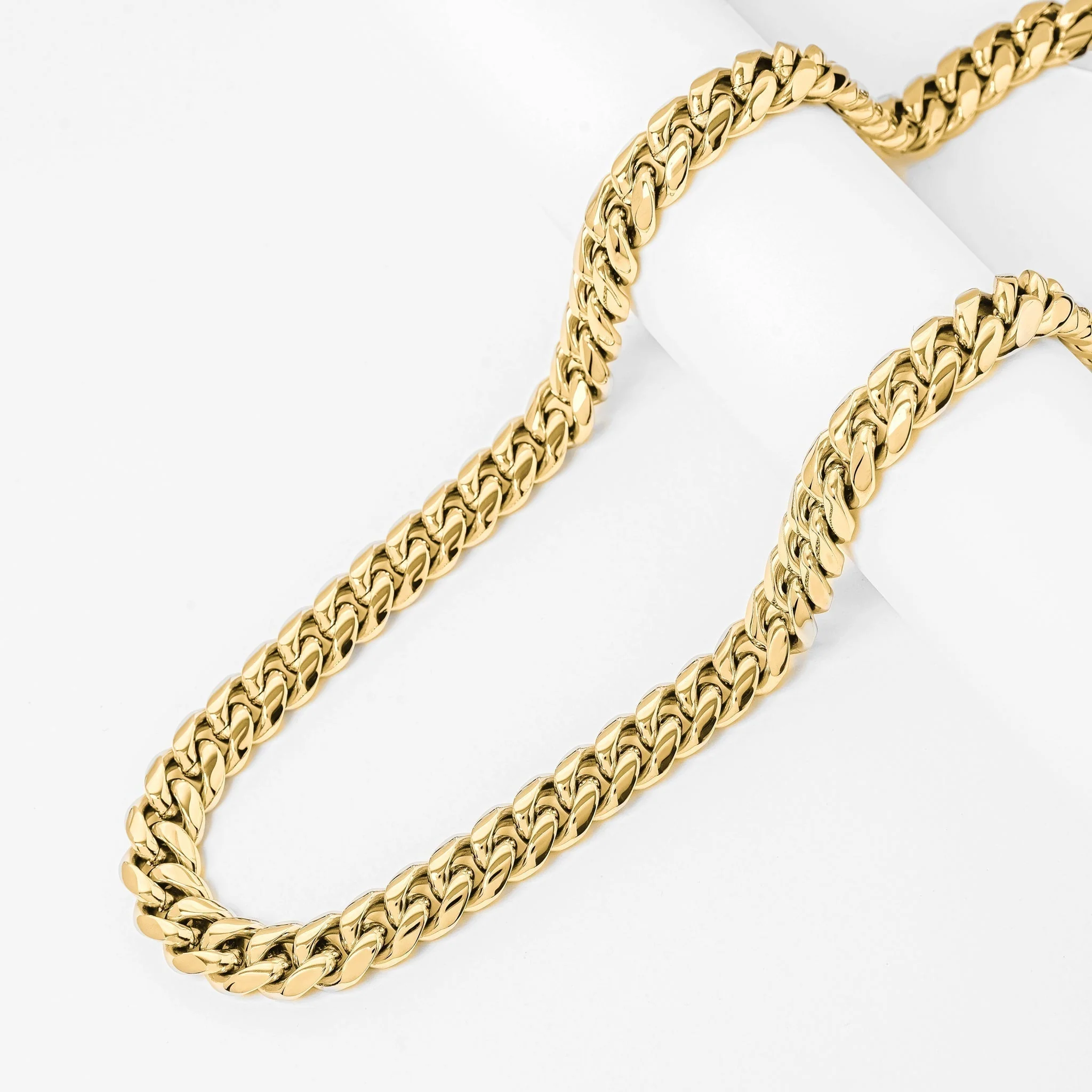 Big Daddy 12MM Cuban Link 18K Gold Chain 18 Inch (Defect)