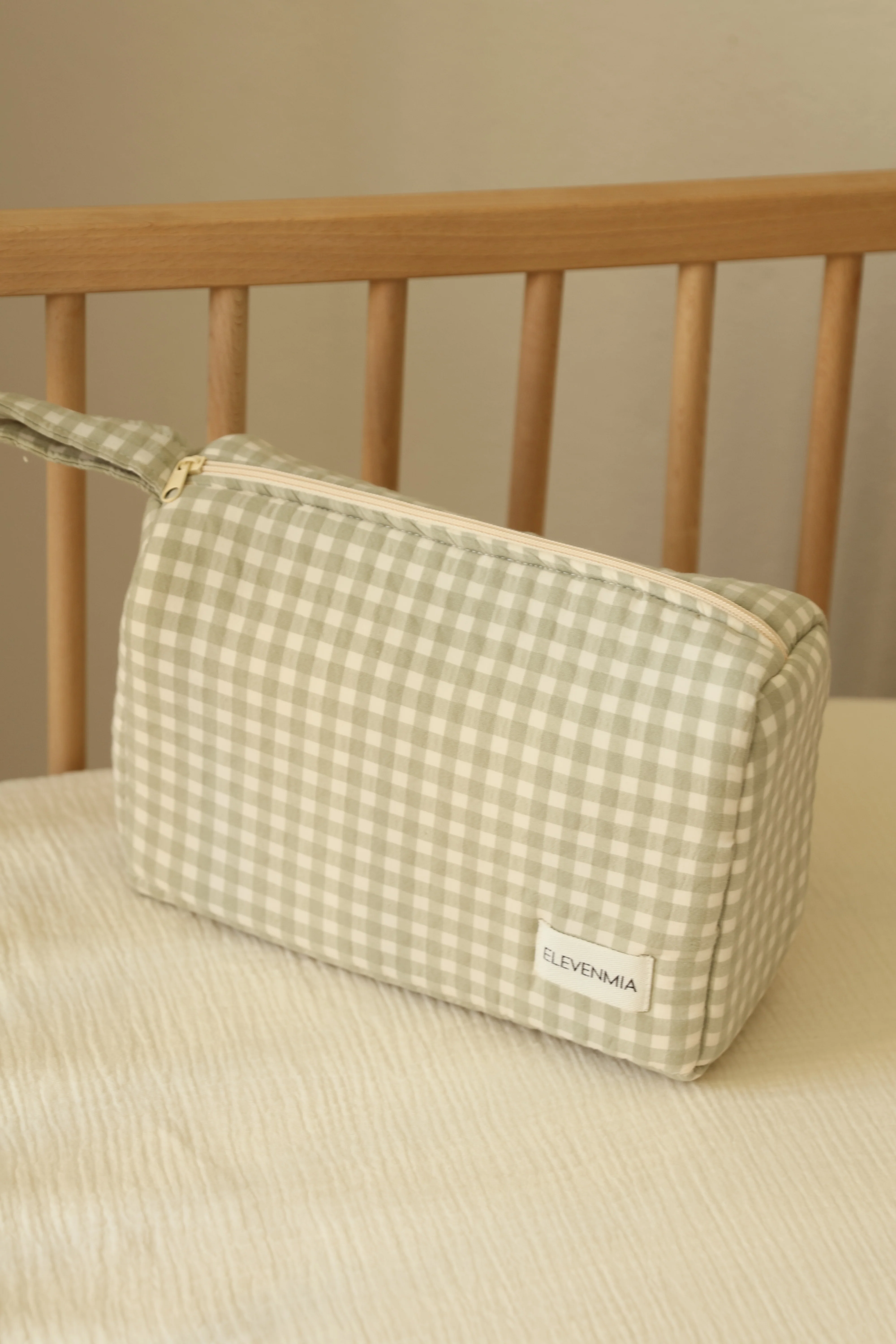 Neceser Cuadrado Vichy Matcha