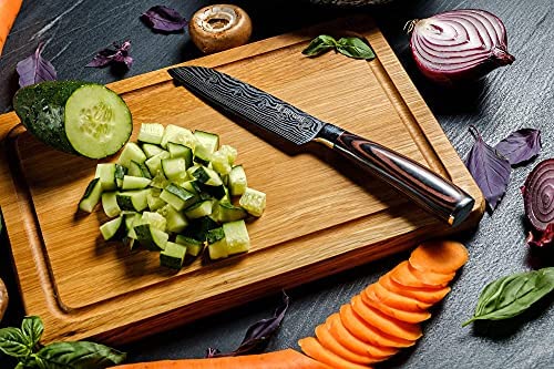 Yatoshi 7 Knife Block Set – Pro Kitchen Knife Set Ultra Sharp High Carbon Stainless Steel with Ergonomic Handle