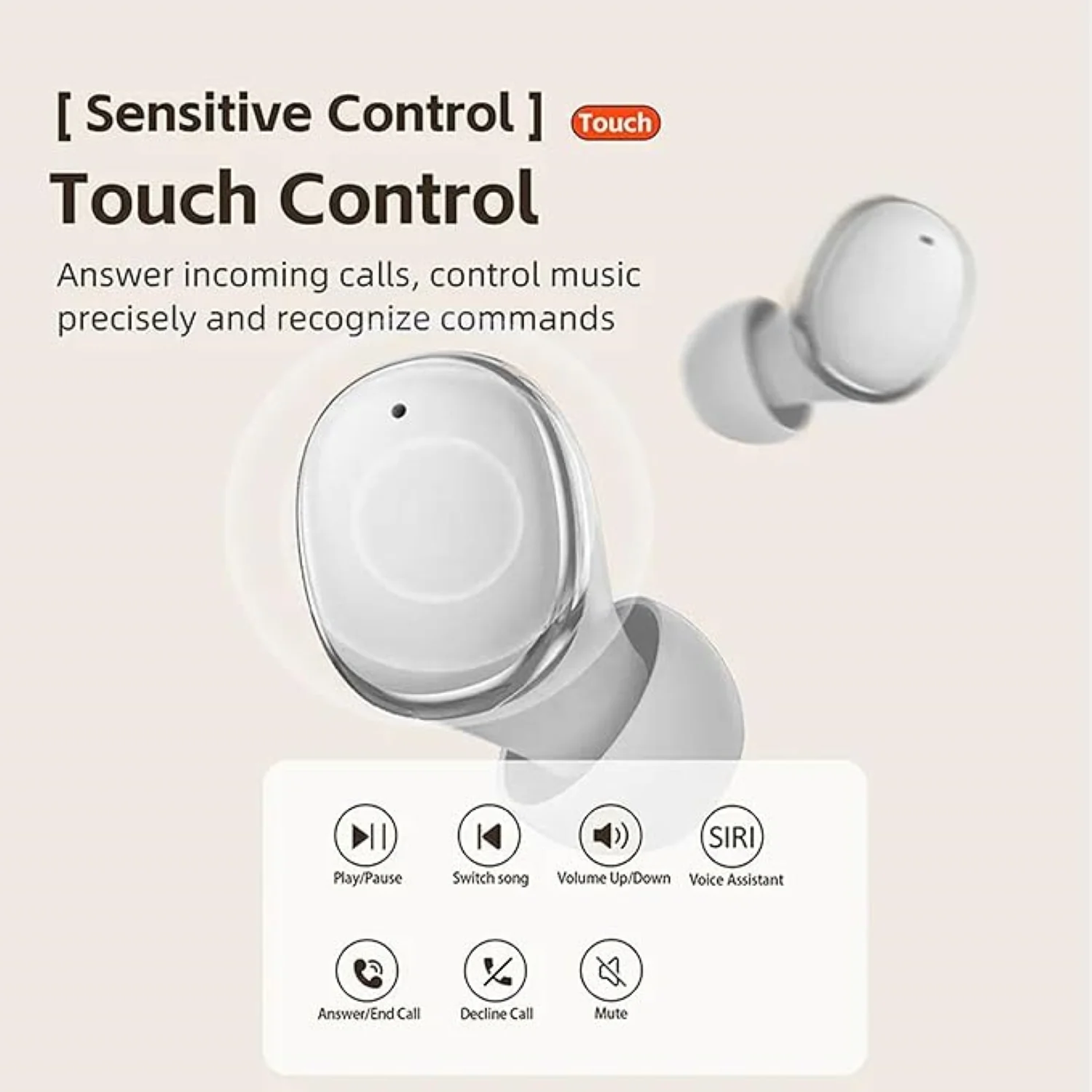 Sport In-Ear Kopfhörer Bluetooth für iPhone, Samsung, Google, Tablet und Laptop