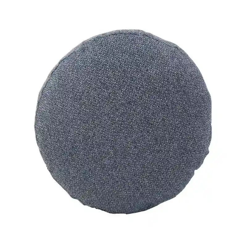 Allan Andrews Indigo Panama Round Foot Pouf