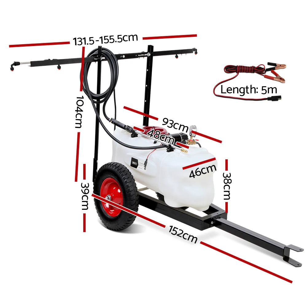 Giantz Weed Sprayer 100L Trailer 1.5M Boom Garden Spray